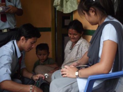 Students with Villager during Community Dev. Programme